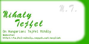 mihaly tejfel business card